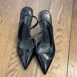 Nine West Glossy Black Heels
